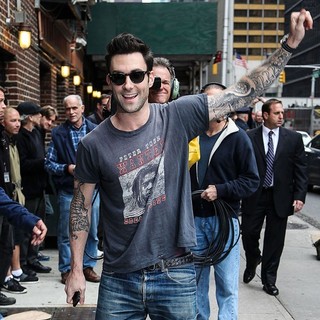 Adam Levine in The Late Show with David Letterman - Arrivals
