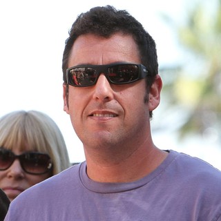 Adam Sandler in Jennifer Aniston Is Honored with A Star on The Hollywood Walk of Fame