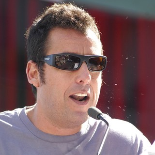Adam Sandler in Jennifer Aniston Is Honored with A Star on The Hollywood Walk of Fame