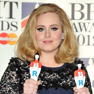 Adele in The BRIT Awards 2012 - Winners Board
