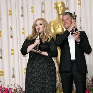 Adele, Paul Epworth in The 85th Annual Oscars - Press Room