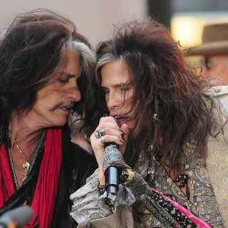 Joe Perry, Steven Tyler, Aerosmith in Aerosmith Performing Live During The Today Show Concert Series