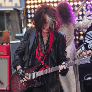 Joe Perry, Aerosmith in Aerosmith Performing Live During The Today Show Concert Series