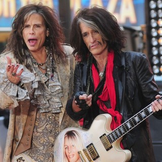 Steven Tyler, Joe Perry, Aerosmith in Aerosmith Performing Live During The Today Show Concert Series