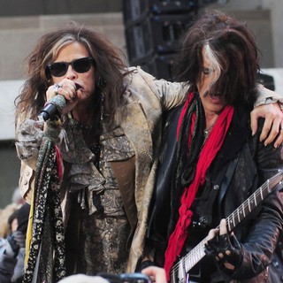Steven Tyler, Joe Perry, Aerosmith in Aerosmith Performing Live During The Today Show Concert Series