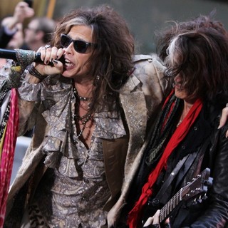 Steven Tyler, Joe Perry, Aerosmith in Aerosmith Performing Live During The Today Show Concert Series