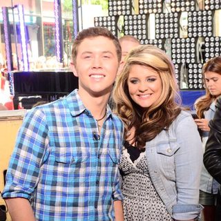 Scotty McCreery, Lauren Alaina in American Idol Star Performing at Rockefeller Center for The Today Show