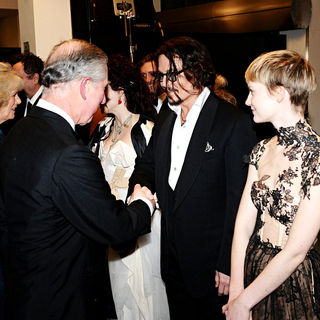 Prince Charles, Camilla Parker Bowles, Johnny Depp, Mia Wasikowska in 'Alice in Wonderland' UK Premiere - Arrivals