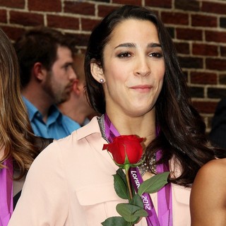 Aly Raisman in Celebrities Arrive for The Late Show with David Letterman