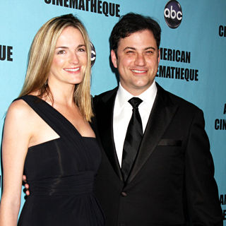 Molly McNearney, Jimmy Kimmel in The American Cinematheque 24th Annual Award Presentation to Matt Damon - Arrivals