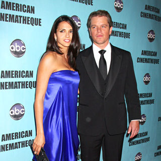 Luciana Barroso, Matt Damon in The American Cinematheque 24th Annual Award Presentation to Matt Damon - Arrivals
