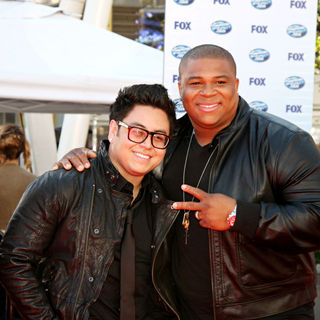 Andrew Garcia, Michael Lynche in The American Idol Season 9 Finale - Arrivals