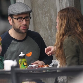 Andrew Lincoln Having Breakfast with His Family at Joan's on Third