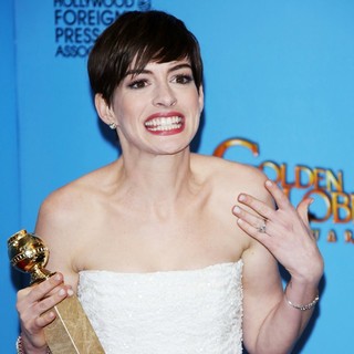 Anne Hathaway in 70th Annual Golden Globe Awards - Press Room