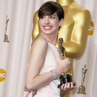 Anne Hathaway in The 85th Annual Oscars - Press Room