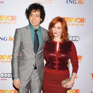 Geoffrey Arend, Christina Hendricks in The Trevor Project's 2011 Trevor Live! - Arrivals
