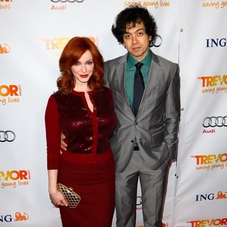 Christina Hendricks, Geoffrey Arend in The Trevor Project's 2011 Trevor Live! - Arrivals