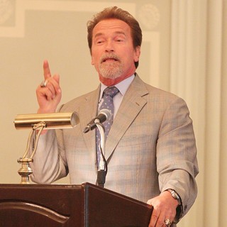 Arnold Schwarzenegger in Celebration of Life Honoring Fitness Publishing Icon Robert 'Bob' Kennedy