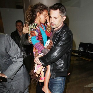 Nahla Ariela Aubry, Olivier Martinez in Halle Berry Arrives at LAX Airport with Olivier Martinez and Nahla Aubry