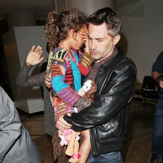 Nahla Ariela Aubry, Olivier Martinez in Halle Berry Arrives at LAX Airport with Olivier Martinez and Nahla Aubry