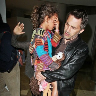 Nahla Ariela Aubry, Olivier Martinez in Halle Berry Arrives at LAX Airport with Olivier Martinez and Nahla Aubry