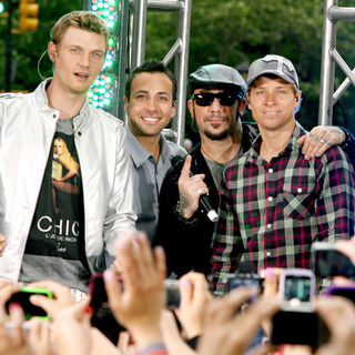 Backstreet Boys in Backstreet Boys performing live on CBS' 'Early Show' as part of the Summer Concert Series