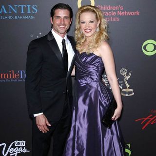Scott Bailey, Adrienne Frantz in 2011 Daytime Emmy Awards - Red Carpet