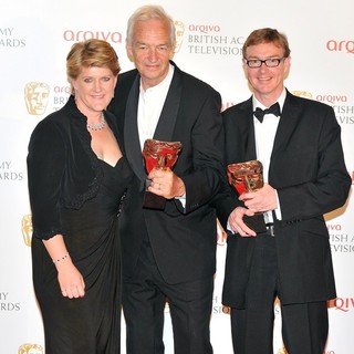 Clare Balding, Jon Snow, Jim Gray in The 2012 Arqiva British Academy Television Awards - Winners Board