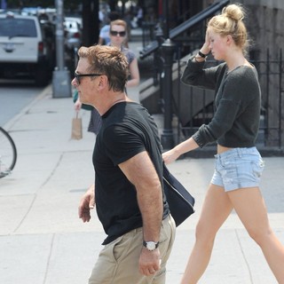 Alec Baldwin, Ireland Baldwin in Alec Baldwin and His Family Take A Stroll in Downtown Manhattan on The Day After His Wedding