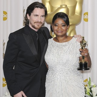 Christian Bale, Octavia Spencer in 84th Annual Academy Awards - Press Room