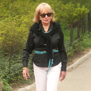 Barbara Walters in Barbara Walters Is Seen Walking with A Friend