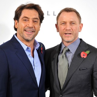 Javier Bardem, Daniel Craig in The 23rd James Bond Movie Photocall