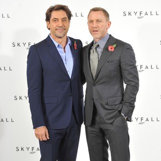 Javier Bardem, Daniel Craig in The 23rd James Bond Movie Photocall