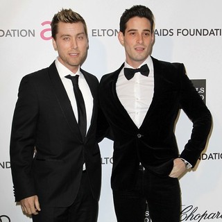 Lance Bass, Michael Turchin in 21st Annual Elton John AIDS Foundation's Oscar Viewing Party