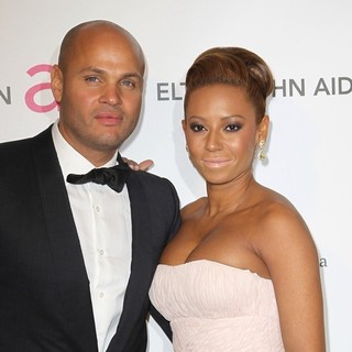 Stephen Belafonte, Melanie Brown in 21st Annual Elton John AIDS Foundation's Oscar Viewing Party