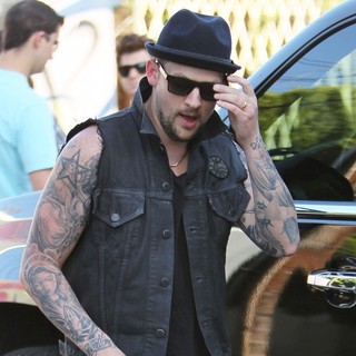 Benji Madden in Benji Madden Shooting A Video Near Melrose Avenue