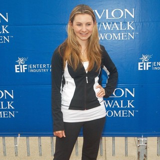 Beverley Mitchell in The Entertainment Industry Foundation Revlon Run-Walk - Arrivals - beverley-mitchell-entertainment-industry-foundation-revlon-run-walk-02