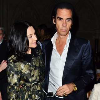 Susie Bick, Nick Cave in London Fashion Week Spring-Summer 2013 - Philip Treacy - Front Row