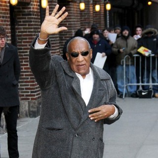 Bill Cosby in Celebrities Outside The Ed Sullivan Theater for The Late Show with David Letterman