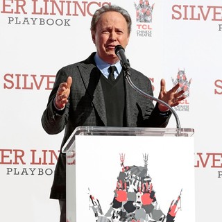 Billy Crystal in Robert De Niro Places His Hand and Foot Prints in Cement During The Footprint Ceremony