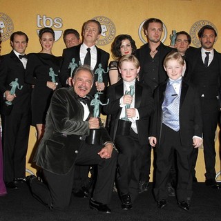 Gretchen Mol, Peter Van Wagner, Aleksa Palladino, Michael Stuhlbarg, Heather Lind, Shea Whigham, Steve Buscemi, Michael Pitt, Vincent Piazza, Jack Huston, Michael K. Williams, Brady Noon, Connor Noon, Lucy Gallina, Josie Gallina, Jacqueline Pennewill in The 18th Annual Screen Actors Guild Awards - Press Room