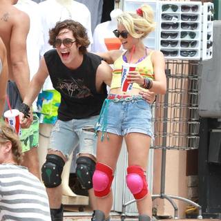 Diego Boneta, Julianne Hough in On The Set of New Movie Rock of Ages