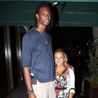 Chris Bosh, Adrienne Williams in Chris Bosh Seen Outside Madeo's Restaurant