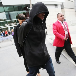 Rihanna, Chris Brown in Rihanna and Chris Brown Leaving The Staples Center in Downtown LA Holding Hands