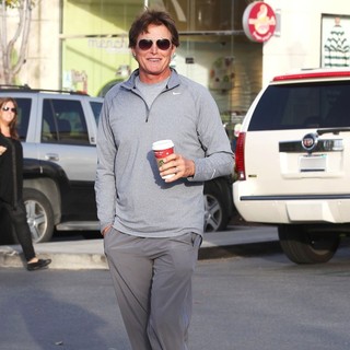 Bruce Jenner Gets A Coffee to Go in Calabassas