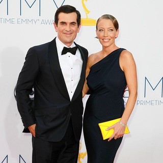 Ty Burrell, Holly Burrell in 64th Annual Primetime Emmy Awards - Arrivals