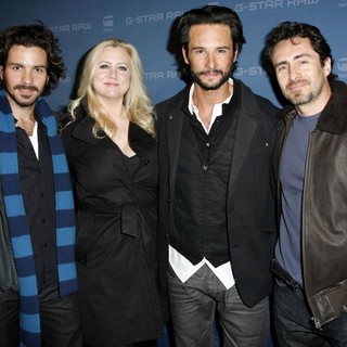 Santiago Cabrera, Laura Bickford, Rodrigo Santoro, Demian Bichir in Mercedes-Benz IMG New York Fashion Week Fall 2009 - G-Star - Inside Arrivals
