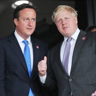 David Cameron, Boris Johnson in The Opening Ceremony of The London 2012 Olympic Games