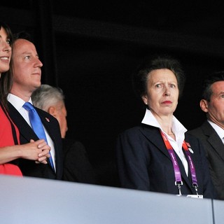David Cameron, Samantha Cameron, Princess Anne in The Opening Ceremony of The London 2012 Olympic Games