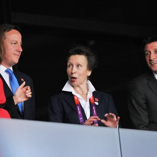 Samantha Cameron, David Cameron, Princess Anne in The Opening Ceremony of The London 2012 Olympic Games